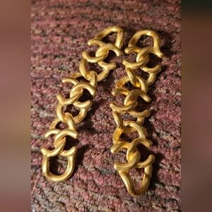 Vintage Elegant Gold-tone Chain Link Earring Charms